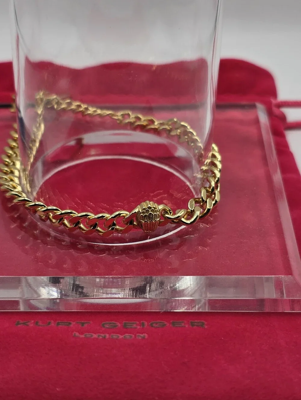 Kurt Geiger Gold Curb Chain Bracelet